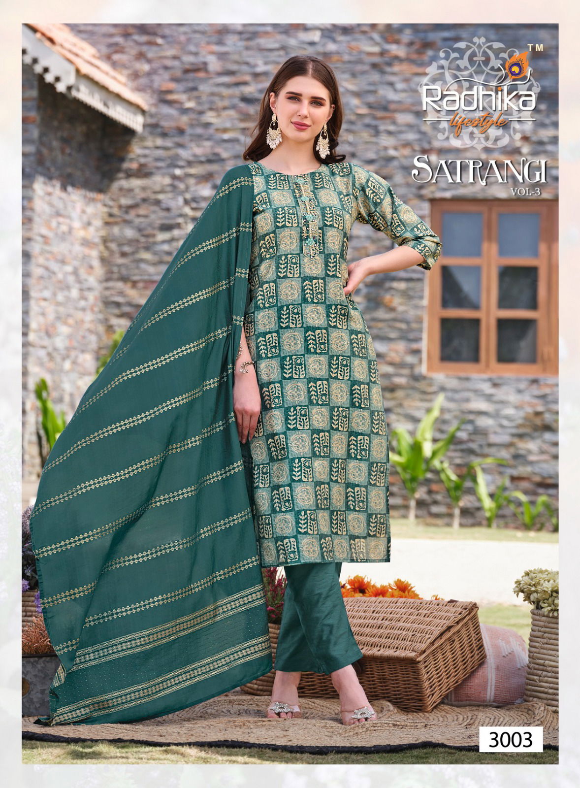 Satrangi Vol 3 By Radhika Modal Chanderi Printed Readymade Suits Wholesale Price In Surat
